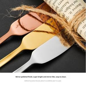 Cuchillos de Mantequilla de Acero Inoxidable <span class=keywords><strong>con</strong></span> Mango Largo Pulido al por Mayor para Restaurantes, para Untar Mermelada, Crema, Queso y Mantequilla - Product Image 1