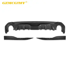 2021-SQ style 2 Side 1 Tip Dry carbon fiber rear diffuser for BMW 4 series G26 car bumpers