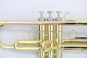 Trompette en laiton Trompette Sib Double Couleur Focustyle FTR-250 avec couvercle en tissu et boîte en mousse Surface laquée dorée - Product Image 4