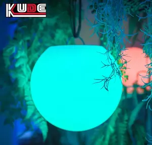 KUDE Заводская оптовая цена led изменение цвета rgb плавающий свет, сад открытый большой светодиодный подвесной шар рождественские огни