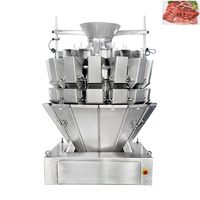 Machine d'emballage de remplissage de mesure de viande de volaille tranchée pesage automatique 14 têtes peseur de viande