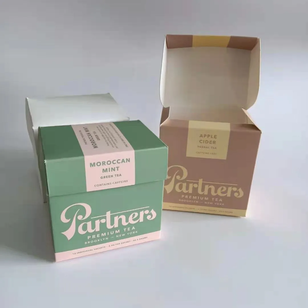 Personalized Paperboard Luxury Coffee Tea Packaging Box Custom Logo Small Tea Bag Gift Packing Cardboard Paper Tea Box