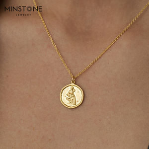 Collier pendentif en or véritable <span class=keywords><strong>2022</strong></span>, de haute qualité, bagage vintage à la mode, bijoux commémoraux - Product Image 4