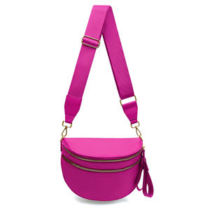 Marsupio Estivo Impermeabile in Nylon a Quadri alla Moda <span class=keywords><strong>Borsa</strong></span> da Cintura <span class=keywords><strong>Sportiva</strong></span> <span class=keywords><strong>Borsa</strong></span> a Spalla a Sella a Mezzaluna per Ragazze e Donne - Product Image 1