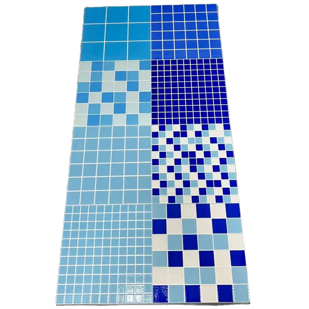 Alta 3d 25x25 48x48 telhas mosaico de mármore cerâmico artesanal telhas mosaico para banheiro piscina