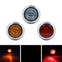 Nouvelles lumières de signalisation de remorque de camion transparentes à haute luminosité 12V, mini lumières latérales LED de 0,75 pouce, ajustement universel