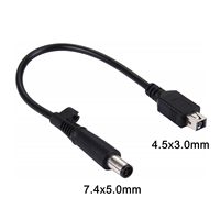 Câble d'alimentation CC 4,5 x 3,0 mm femelle vers 7,4 x 5,0 mm mâle, adaptateur pour ordinateur portable DELL HP