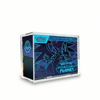 Boîte d'entraînement d'élite Mega Evolution Phantasmal Flames du jeu de cartes à collectionner Pokémon moderne, ETB, jeu de cartes, protection acrylique, présentoir, rangement pliable