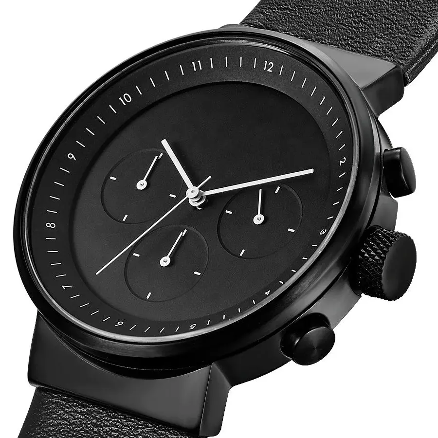 Watches Men Wrist Chronograph Watch Mens Stainless Steel Quartz Watch Waterproof Relojes