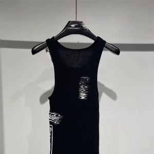 Vestido de Verano de Punto de Alta Calidad PEEQI, Vestido Mini sin Mangas de Diseñador Famoso, Vestido Ajustado Sexy para Mujer - Product Image 4