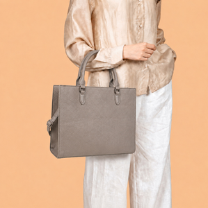Bolso Tote Casual de Cuero PU Beige para Mujer, con Dos Asas, Correa para el Hombro, Cierre de Cremallera, Gran Capacidad para Viajes Diarios - Product Image 6