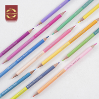 Xin Bowen Crayons de couleur à double extrémité Ensemble de papeterie personnalisé pour enfants pour l'école 24 pièces Crayons pour enfants Cadeau avec CE/MSDS