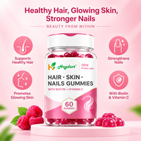 Gummies vitaminés pour adultes : Cheveux sains, peau éclatante, ongles plus forts, soutien à la vitamine C, forme personnalisée, 60 unités, OEM HALAL