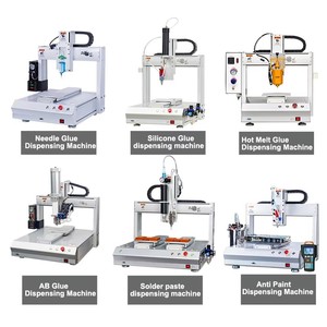 Độ chính xác cao 3 trục tự động Máy tính để bàn <span class=keywords><strong>CNC</strong></span> UV PU Silicone AB nóng chảy keo pha chế robot thành phần động cơ lõi cho PCB - Product Image 2
