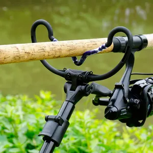 Hirisi Repose-canne en caoutchouc avec émerillon pour pêche à la <span class=keywords><strong>carpe</strong></span>, filetage universel 3/8 pouces, accessoire pour rod pod et piquet de berge, pour la pêche à la grande <span class=keywords><strong>carpe</strong></span> AC301 - Product Image 5