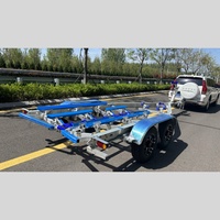 Remorque de bateau à double essieu de 22 pieds sur mesure avec glissière en poly, anti-corrosion, homologuée VIN DOT