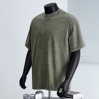 OEM Personnalisé Hommes Lavage À L'acide T-shirt Streetwear Hip Hop 100% Coton t-shirts Avec Logo Personnaliser T-shirt Vintage Surdimensionné