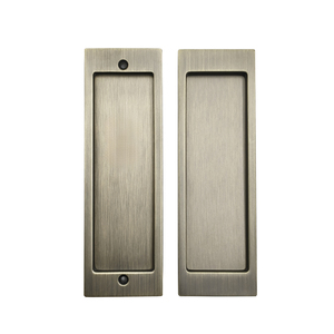 모던 앤티크 황동 직사각형 프라이버시 포켓 슬라이딩 도어 잠금장치, 프라이버시 잠금 해제 방식이 있는 아연 합금 매립형 잠금장치 - Product Image 2