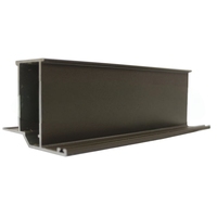 Profilé d'extrusion en aluminium anodisé alcalin 6063 architectural, finition mate sablée de qualité supérieure pour mur-rideau