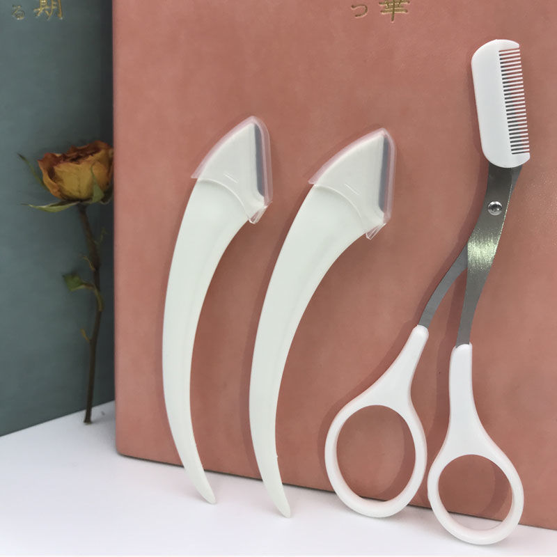 White -2 moon + Eyebrow scissors