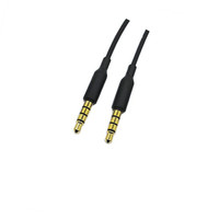 TPE noir plaqué Or Mâle à Mâle Audio FICHE TRRS fiche 3.5MM 4 pôles câble Auxiliaire