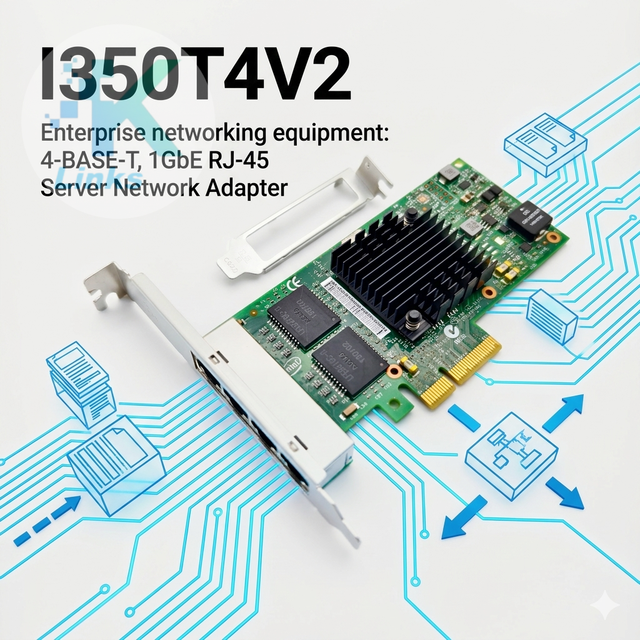 I350-T4V2 I350T4V2 for Intel 4-BASE-T 1GbE RJ-45 Ethernet Server Adapter PCI-E 2.1x4 Network Interface Card 3-Year Warranty