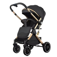 Poussette bébé multifonctionnelle 2-en-1 en coton, système de voyage portable, cadre en acier inoxydable, pliable et sécuritaire pour le sommeil de bébé