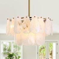 Lustre Moderne en Verre Doré Nuageux, Créatif, à 2 Niveaux, Suspension de Luxe en Cristal pour Chambre et Salon