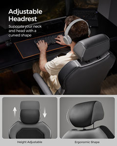 <span class=keywords><strong>SONGMICS</strong></span> Classic Black Rocker Function <span class=keywords><strong>Silla</strong></span> de computadora 150kg PU Reposacabezas ajustable <span class=keywords><strong>Silla</strong></span> de oficina <span class=keywords><strong>Silla</strong></span> de juegos - Product Image 5