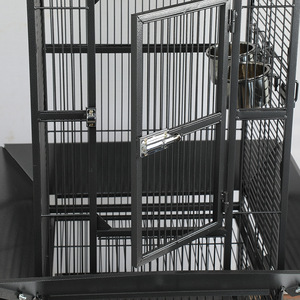 Grande cage à oiseaux en fer forgé de 63 pouces de hauteur, construction solide avec plateau de jeu, grande <span class=keywords><strong>volière</strong></span> avec support pour calopsitte, ara - Product Image 3