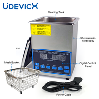 Pembersih ultrasonik profesional besi tahan karat 2L dengan Timer pemanas untuk pembersih industri bagian perhiasan Lab