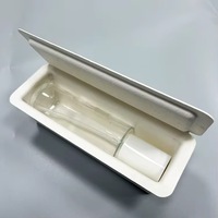 Boîte cosmétique en carton moulé en fibre de pulpe de bagasse de canne à sucre pour emballage de produits de beauté, impression personnalisée