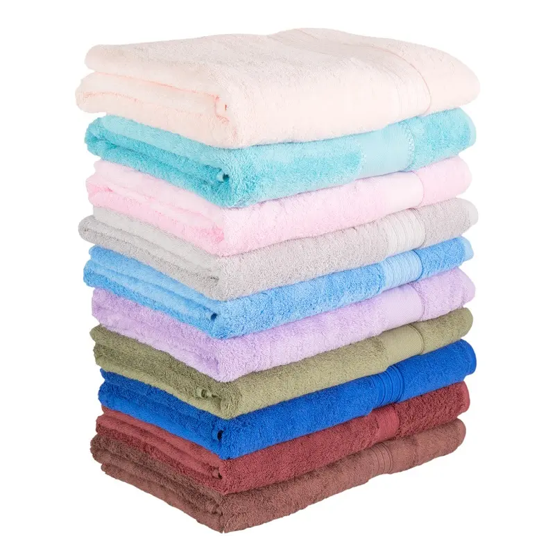 ขายส่งราคาถูก100% Cotton Terry ผ้าย้อมธรรมดาสีทึบผ้าเช็ดตัว