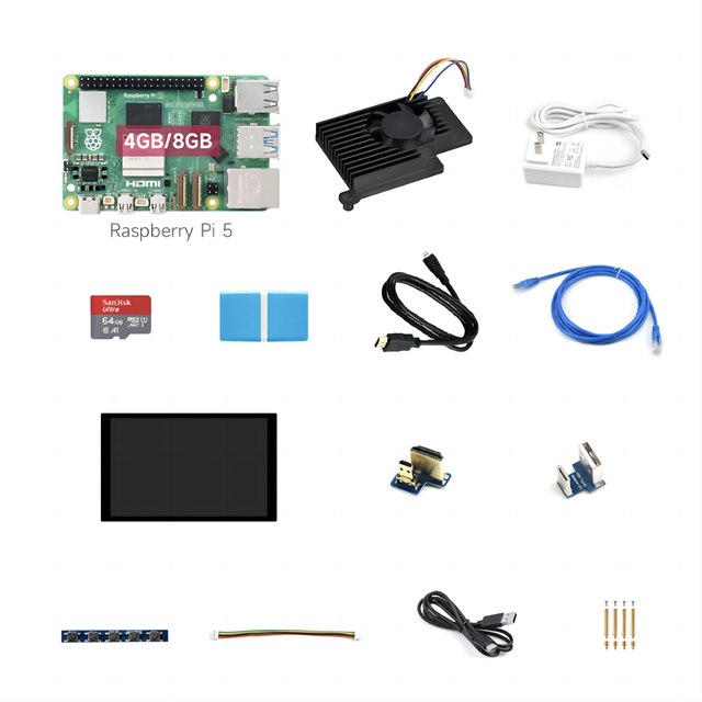 Newest Raspberry Pi 5 Starter Kit Raspberry Pi 5 Model 4GB 8GB Display Kit Raspberry Pi 5 8gb Original Official Kits