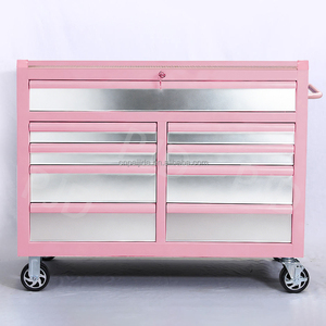 Heavy Duty 9-Drawer Steel <strong>Tool</strong> Storage Cabinet Large Wood Workbench Organizer <strong>Cart</strong> <strong>for</strong> Garage Workshop Lockable <strong>Tool</strong> Chest - Product Image 2