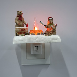 Linda Lámpara Nocturna LED de Silicona con Diseño de Familia de Osos al Rededor de un Fogata, Luz Cálida y Suave, Decoración Navideña para el Hogar, Idea de Regalo - Product Image 5