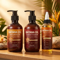 Set Perawatan Rambut Minyak Batana Sampo 250ml Kondisioner 250ml Minyak Rambut 120ml Grosir OEM ODM Kustom