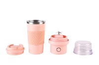 Nieuwe design oplaadbare USB type C draagbare staafmixer mini fruit smoothie juicer roestvrijstalen vacuümfles auto buiten