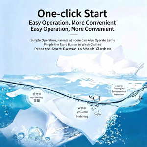 Lave-linge à chargement par le haut entièrement automatique, grande capacité pour usage domestique, lavage et séchage tout-en-un - Product Image 3