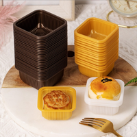 Barquettes carrées pour gâteaux de lune, pâtisseries aux œufs, desserts – Emballage thermoformé personnalisé en plastique PET/PP, écologique et de qualité alimentaire