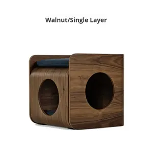 Tavolino da Caffè con Letto per Gatti di Lusso, Tavolo Comodino in Legno Massello per Tutte le Stagioni, Arredamento per Soggiorno per Umani e Animali - Product Image 2