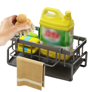 Organizzatore per Spugne da <span class=keywords><strong>Cucina</strong></span> con <span class=keywords><strong>Design</strong></span> Traforato, Portaoggetti per Lavello con Vassoio di Drenaggio - Product Image 3