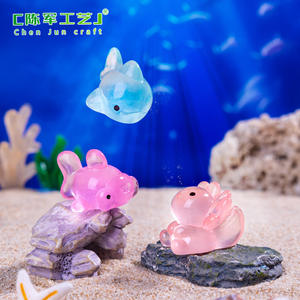 Weij - Accesorios Decorativos Hexagonales con Forma de Tiburón Marino Luminoso para Micro-Paisajes, Lindos y Creativos - Product Image 4