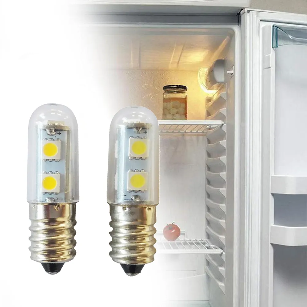 Mini lâmpada led e14 para geladeira, lâmpada led para geladeira, microondas e geladeira, capuz, mesa noturna, led, smd5050, 1.5w