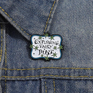 Simple anglais lettre tableau d'affichage modèle amusant créatif peinture Badge pour vêtements sac personnalité broche Logo-thème accessoires - Product Image 3