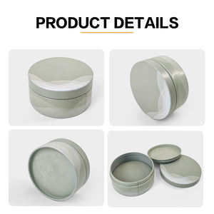 JYB personnalisé classique rond brillant argent boîte de conserve pour <span class=keywords><strong>le</strong></span> stockage de thé en vrac - Product Image 5