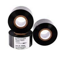 Ruban de marquage à chaud noir de 30 mm de largeur pour la codification de la date, compatible avec les machines de codage plastique SCF900