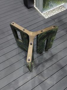 Mesa de comedor de cuarcita verde <span class=keywords><strong>Vitoria</strong></span> Regia de Brasil moderna, soporte de Metal, mesa de centro de mármol verde redonda para decoración del hogar - Product Image 5