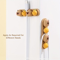Organisateur de câbles de bureau Capybara Adorable – Clip de fixation pour câbles de charge et de données de téléphone portable