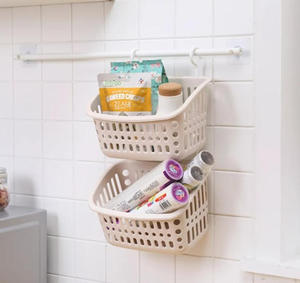 Kitchen Gadgets <strong>Storage</strong> <strong>Basket</strong> Bathroom Cosmetic and Toiletries Organizer <strong>Basket</strong> for Bathroom Use Hanging Pot <strong>Basket</strong> - Product Image 3